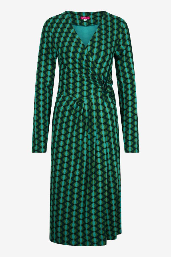 Janet Dress Geo Mod Green