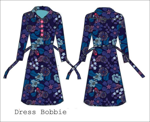 Dress Bobbie Autumn Garden Blue