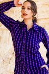 Mirabelle Shirt  Geo Mod Purple